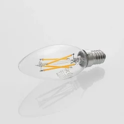 LED-filamentpære E14 4 W 827 kerte, dæmpes, 3 stk