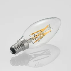 LED-filamentpære E14 4 W 827 kerte, dæmpes, 3 stk