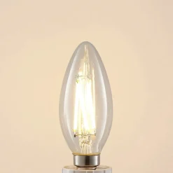 LED-filamentpære E14 4 W 827 kerte, dæmpes, 3 stk