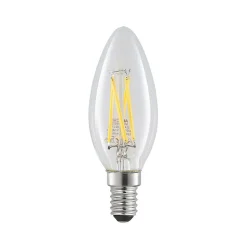 LED-filamentpære E14 4 W 827 kerte, dæmpes, 2 stk