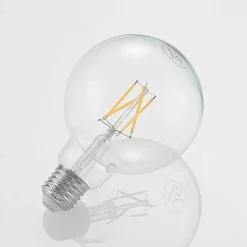 LED-filamentpære E27 4W 2.700K G95 Globe, glødetråd, klar