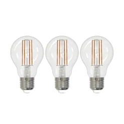 LED-filamentpære E27 6W klar 2.700K dæmpbar sæt med 3 stk