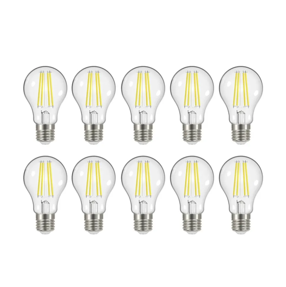 LED-filamentpære E27 5 W 2.700 K 1060 lumen 10 stk