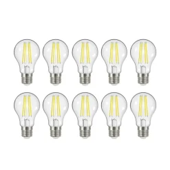 LED-filamentpære E27 3,8 W 827 806 lumen 10 stk