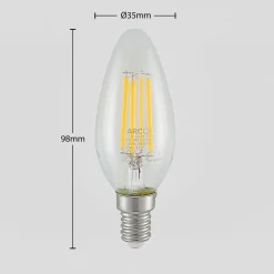 LED-filamentpære E14 4 W 827 3-trins-dæmper, 2 stk