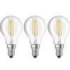 LED filamentpære E14 4 W varmhvid, 3'er sæt