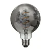 LED-filamentpære Spiral Filament, G95, E27, 2 W grå dæmpbar