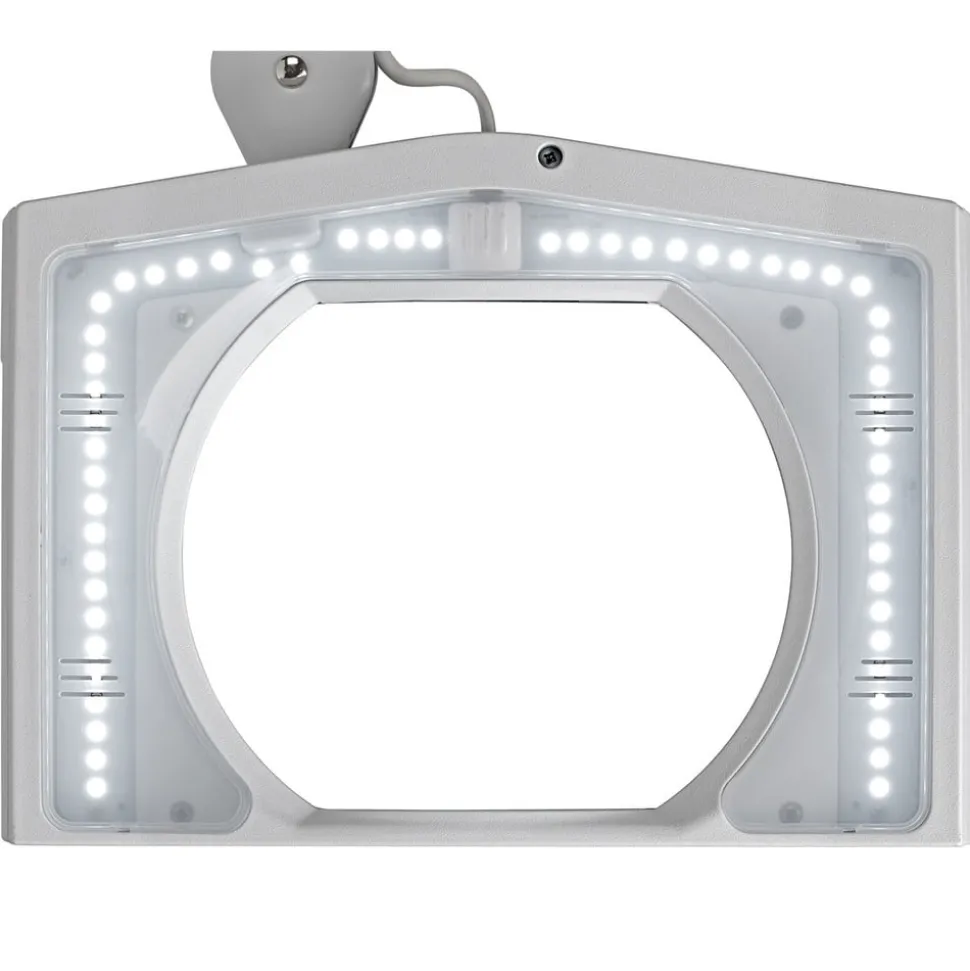 LED-forstørrelseslys MAULvitrum, hvid, klemme, metal