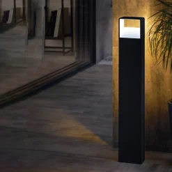 LED-gadelampe Doninni 1, antracit, højde 80 cm
