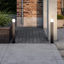 LED-gadelampe OOL-50018, aluminium, højde 80 cm