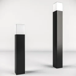 LED-gadelampe OOL-50018, aluminium, højde 80 cm