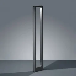LED-gadelampe RENO, antracit, højde 100 cm, metal, IP54