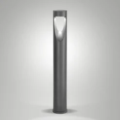LED-gadelampe Teo, 80 cm høj, sort, metal, IP65