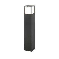 LED-gadelampe Witham, 80 cm høj, antracit, CCT, IP54