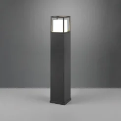 LED-gadelampe Witham, 80 cm høj, antracit, CCT, IP54