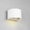 LED genopladelig udendørs væglampe Talent, hvid, bredde 16 cm, sensor