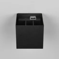 LED genopladelig udendørs væglampe Talent, sort, bredde 10 cm Sensor