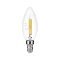 LED glødepære E14 C35 klar 2W 827 180lm dæmpbar