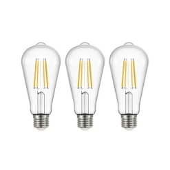 LED glødepære klar E27 3,8W 2700K 806lm sæt med 3 stk