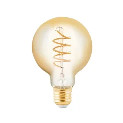 LED-globepære E27 4W ravfarvet Ø 8 cm