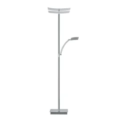 LED-gulvlampe Andy, 3 lyskilder, mat nikkel, CCT, dæmper