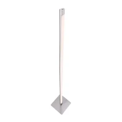 LED-gulvlampe Bella, lige, firkantet base, stål