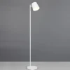 LED-gulvlampe Blake, hvid mat, metal, dæmpbar