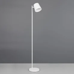 LED-gulvlampe Blake, hvid mat, metal, dæmpbar