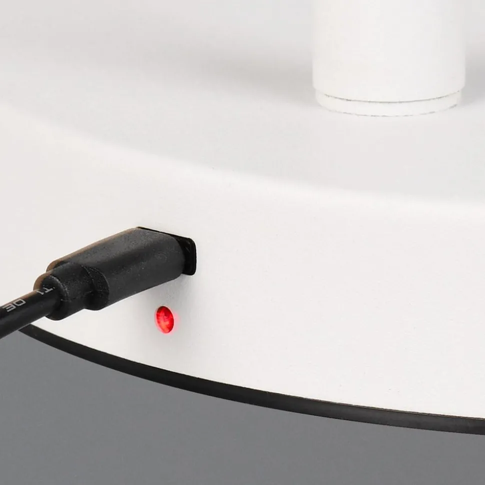 LED-gulvlampe Blake, hvid mat, metal, dæmpbar