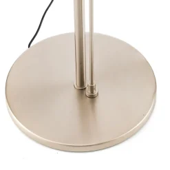 LED-gulvlampe Carl, nikkelfarvet, justerbar, dæmpbar