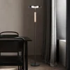 LED-gulvlampe Celeste krom/træ 160 cm glas/metal Touchdim