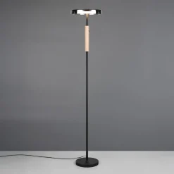 LED-gulvlampe Celeste krom/træ 160 cm glas/metal Touchdim