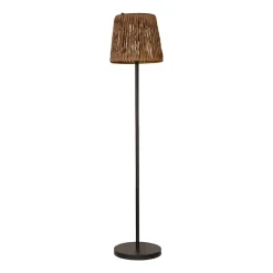 LED-gulvlampe Cesta 127 cm brun/sort plast/metal