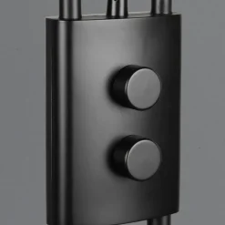 LED-gulvlampe Chris, sort, metal, læselampe, dæmper