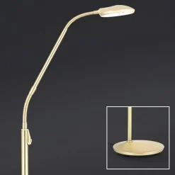 LED-gulvlampe Cobra med jsuterbar lysfarve