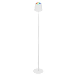 LED-gulvlampe Coloris, hvid, RGB, dæmper, IP44, USB