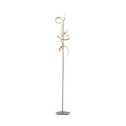 LED-gulvlampe Curls, messing, metal, 156 cm høj, dæmpbar