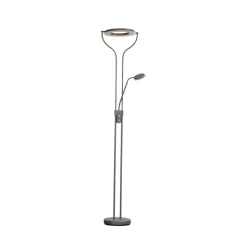 LED-gulvlampe Davos, sandgrå, højde 180 cm, 2 lyskilder, CCT