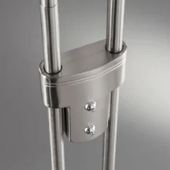 LED-gulvlampe Dent, CCT, to lys, nikkel