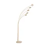 LED-gulvlampe Dent, sandfarvet Højde 225 cm, CCT, 5 lyskilder.