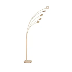 LED-gulvlampe Dent, sandfarvet Højde 225 cm, CCT, 5 lyskilder.