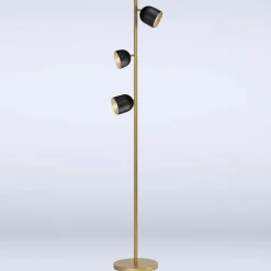 LED-gulvlampe Dome sort