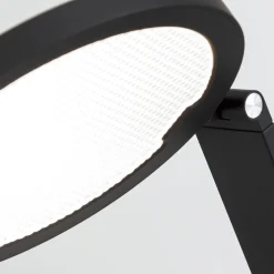 LED-gulvlampe Fati, højde 136 cm, sort, aluminium, dæmper