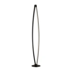 LED-gulvlampe Fenga, touch-dimmer, CCT, sort