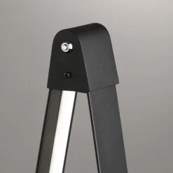 LED-gulvlampe Fenga, touch-dimmer, CCT, sort