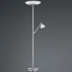 LED-gulvlampe Findus, 2 lyskilder, nikkel