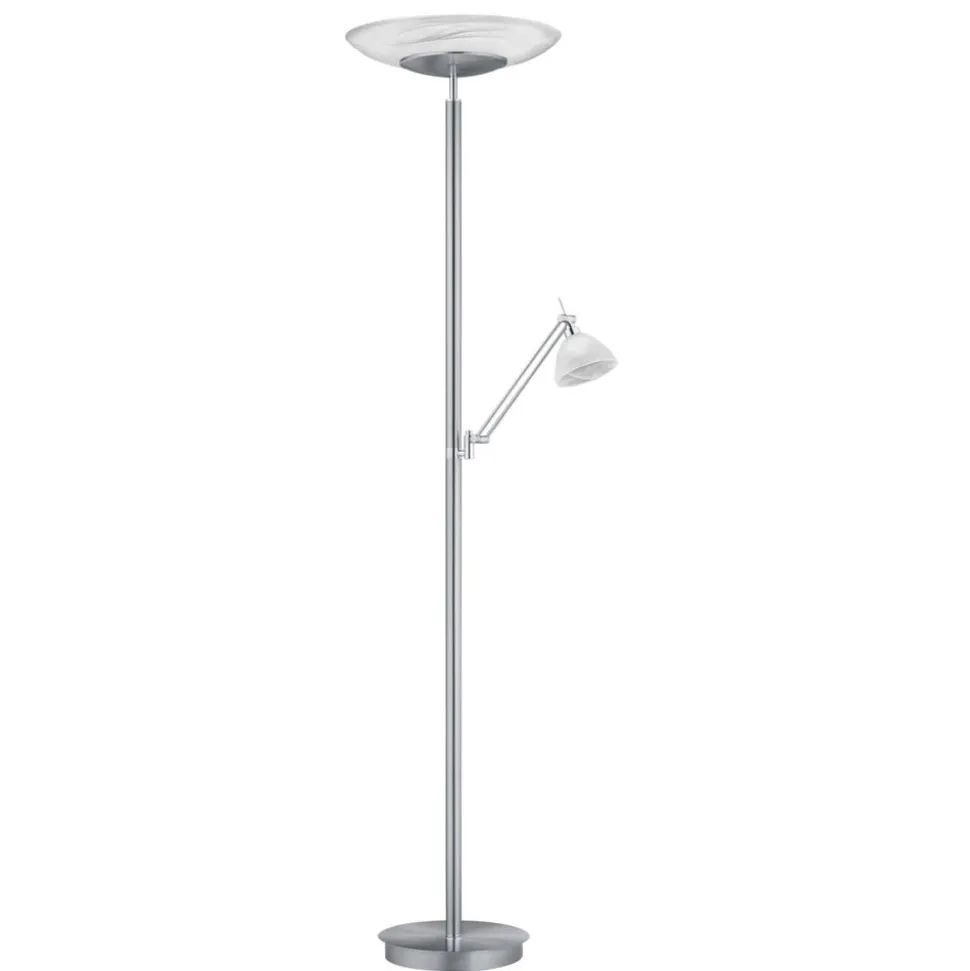 LED-gulvlampe Findus, 2 lyskilder, nikkel