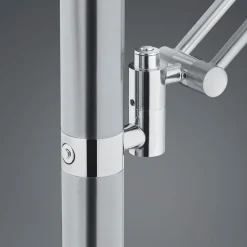 LED-gulvlampe Findus, 2 lyskilder, nikkel