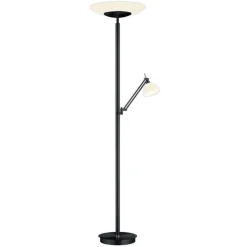 LED-gulvlampe Findus, 2 lyskilder, sort