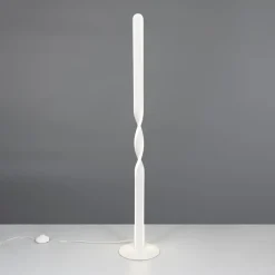 LED-gulvlampe Ginko, hvid mat, metal, højde 110 cm
